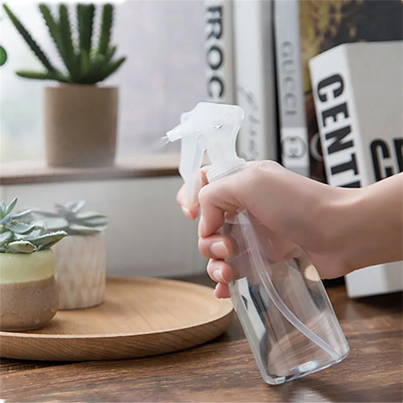 

200ML Watering Can Plastic Spray Bottles For Flowers Hairdressing Transparent Pressure Gardening Plant Moisturizing Tool R16