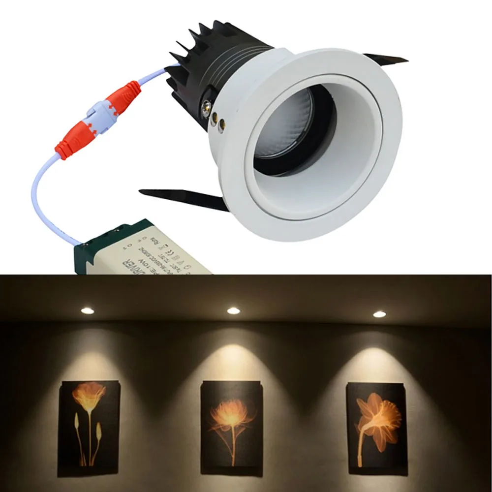 JIAWEN Adjustable 7W 10W COB Downlights AC85 265V Led wall washer spot