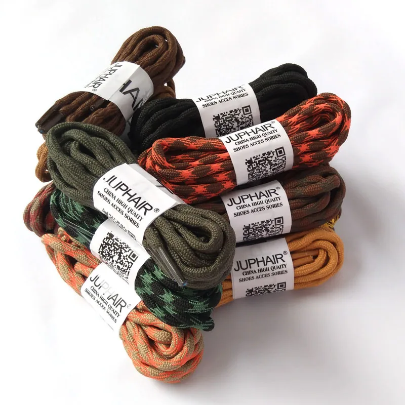 JUP 1-50 Pairs Orange Brown Round Sport Shoelaces Climbing Hiking Bootlace Brand Shoe Laces Outdoor Sneaker Shoelaces Shoetring