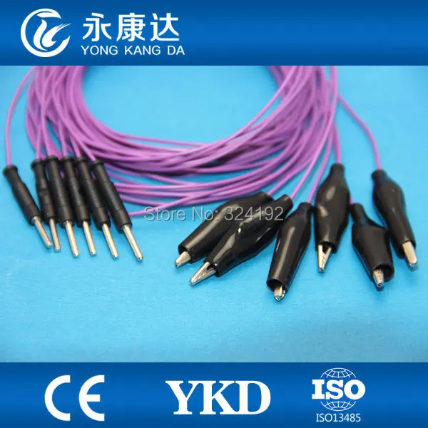 

10pcs/pack Purple Brain leadwires 1.5m for medical,Cup EEG cord,TPU cable CE&ISO13485 proved Manufacturer