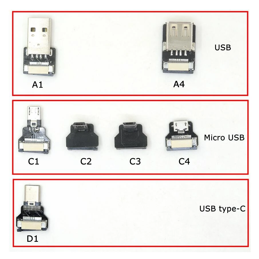 3A FPV монитор Стандартный Micro usb type-C супер мягкий ультра тонкий плоский FPC зарядка AV OTG гибкий кабель конвертер 5 см-100 см