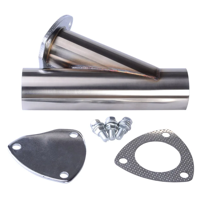 

2.5 Inch 304 Stainless Steel Headers Y pipe Manually Exhaust CutOut With Seal Valve Removable Catback Down Pipe Kit Car Modified