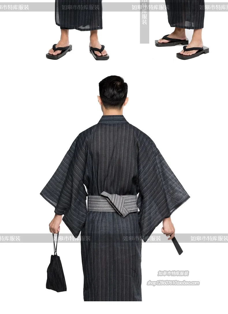 roupão de banho quimono sleepwear com cinto e saco dh049