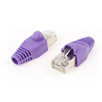 

50 Pcs Metal Shielded 8P8C RJ45 Plug End Network Connectors