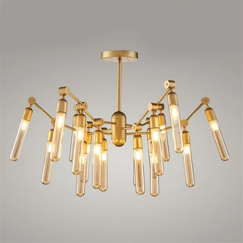 

Nordic Led Pendant Lamps Lights Glass LED Chandelier Bedroom Living Room Hotel Lobby Decoration Hanging Lamps Kitchen Fixtures