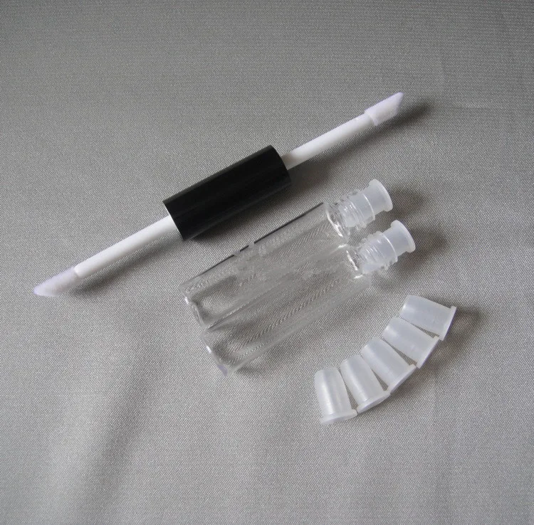 Tubo de Brilho Dividido em Carregamento Circular Transparente Labial Lcan Ser Dois Líquidos Diferentes Cada Lado 4 50 Pcs 2*4 ml pp 3 Cheap Garrafas reutilizáveis