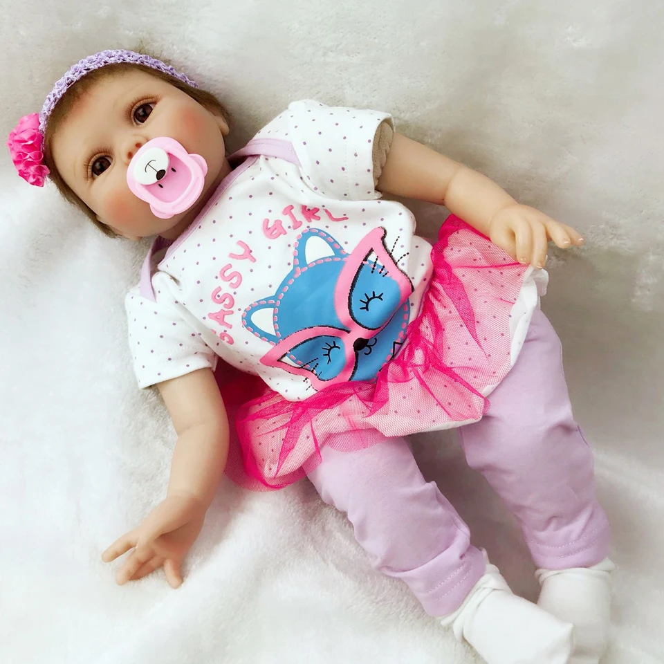 KEIUMI реалистичные куклы Reborn Babies 22 &quot55 см Силиконовая виниловая кукла для