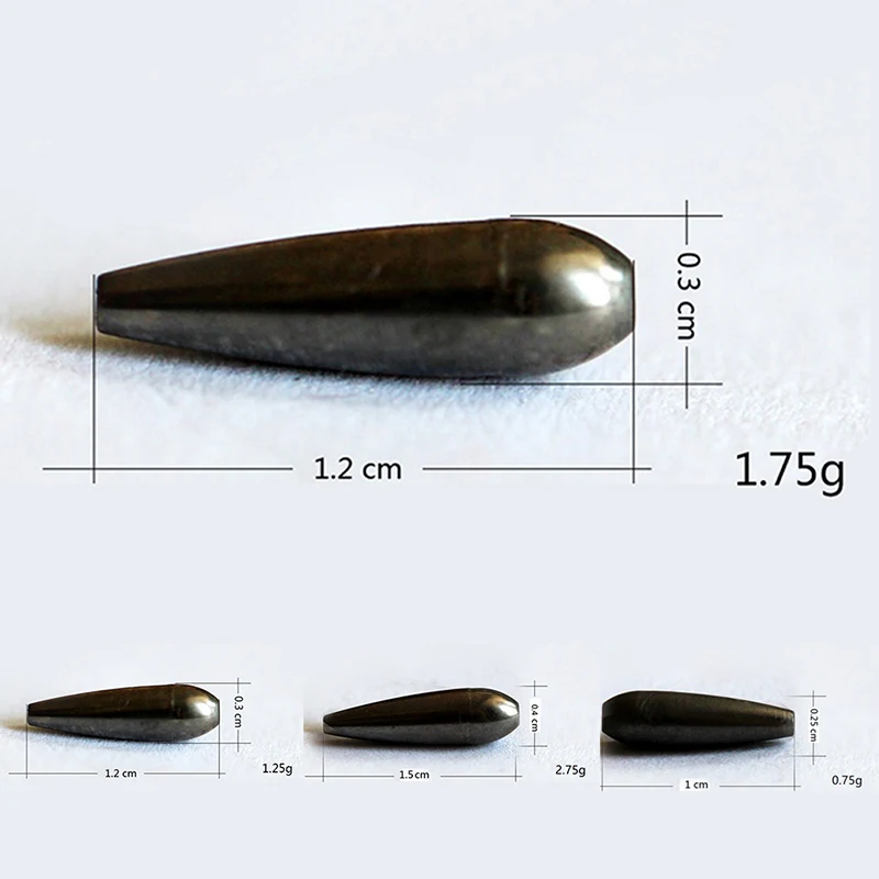 

1PCS Tungsten Bullet Worm Weight Flipping Weight Fishing Sinker Lure Fishing Accessories