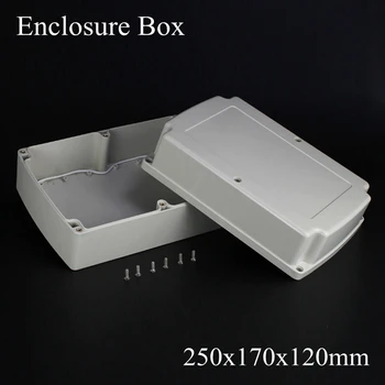 

(1 piece/lot) 250*170*120mm Grey ABS Plastic IP65 Waterproof Enclosure PVC Junction Box Electronic Project Instrument Case