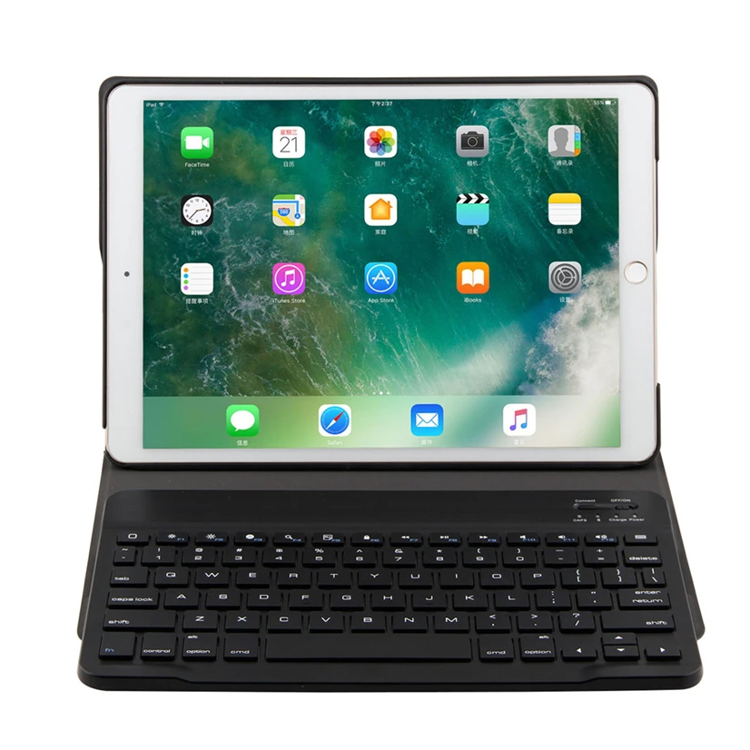 Кожаный чехол для Apple iPad Pro 10,5 Беспроводной Bluetooth клавиатура+ Тонкий Smart Folio стоять кожаный чехол J02T