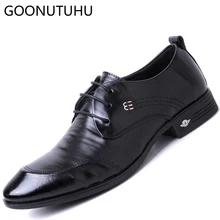 Men's dress shoes genuine leather classic brown black lace up shoe man footwear wedding party & elegant office formal shoes men цена Men's dress shoes genuine leather classic brown black lace up shoe man footwear wedding party & elegant office formal shoes men цены онлайн
