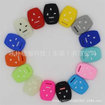 

by DHL 1000pcs Silicone Car Remote Key Fob Cover Shell Case 4 Button For Honda