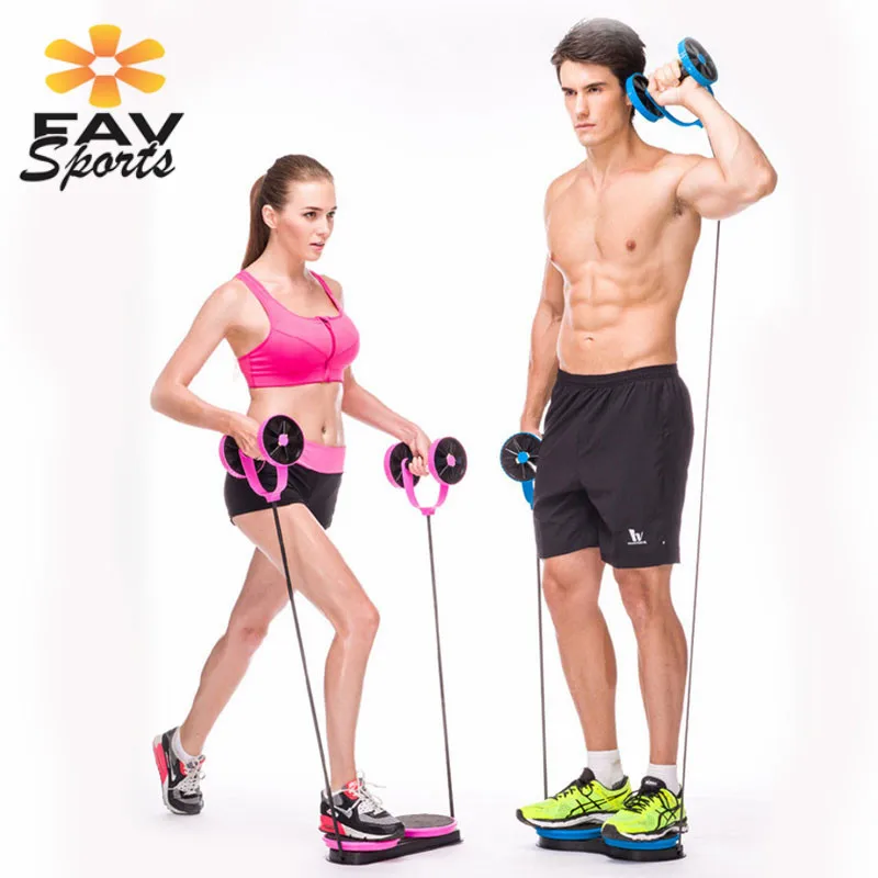 

Dual Abdominal Trainer Wheel Core Muscle AB Roller Crossfit Arm Waist Leg Slimming Wheel Twist Board Resistance Pull Rope