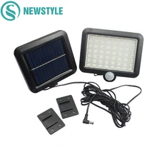 Водонепроницаемый 56 светодиодный солнечный свет открытый сад свет движения PIR Сенсор аварийного свет Путь чувство газон настенные солнечный светильник
