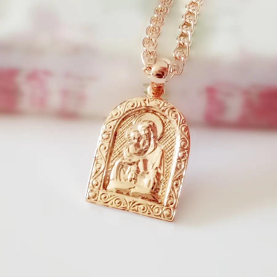 

Religious Pendants Women Coin Pendant New Fashion Women Jewelry Trendy Women Pendants Gold Color Jewelry