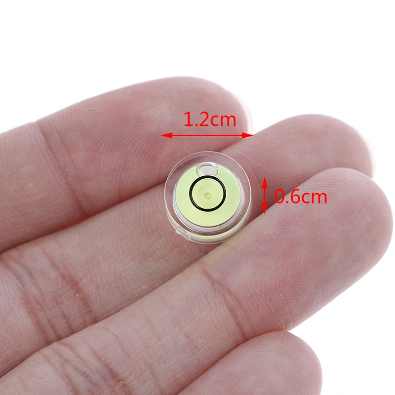 Bullseye Mini niveau /à bulle rond en acrylique Blanc 10 mm x 6 mm
