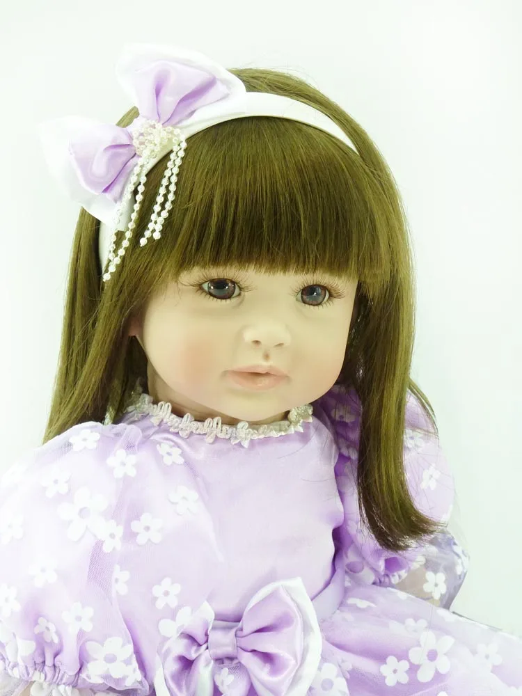 60 см силикона Reborn Baby Doll игрушки как настоящее 24 дюймов принцессы для малышей жив