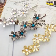 Кристалл цветок шпилька Металл Заколки для волос Pin для Для женщин женские заколки для волос аксессуары для укладки волос инструмент