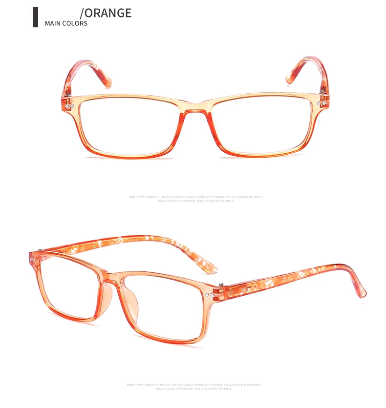 VCKA квадратные очки для чтения, мужские увеличительные защитные очки, женские поликарбонатные очки для дальнозоркости, легкие диоптрии+ от 1,0 до+ 4,0 - Цвет оправы: 3
