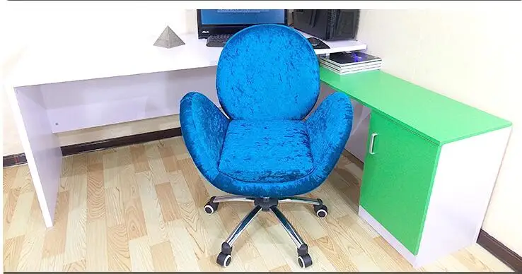 Может быть демонтирован модный рекреационный фланелет удобный диван компьютерный стул дома, чтобы повернуть компьютерный стул - Цвет: 6