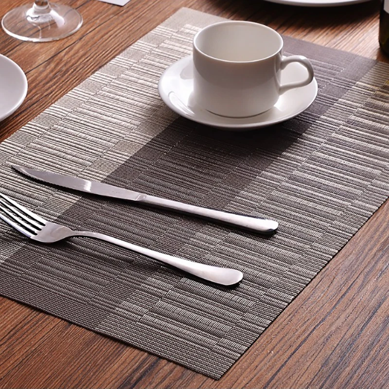  ONEUP 4pcs/lot luxury Placemat PVC tablemat Waterproof Heat-insulated Dining Table Mat Disc Pads Bo