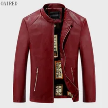 Мужская кожаная одежда для мотоцикла размера плюс, новинка, черная кожаная куртка, Мужская короткая приталенная весенне-осенняя кожаная куртка для мужчин OAIRED
