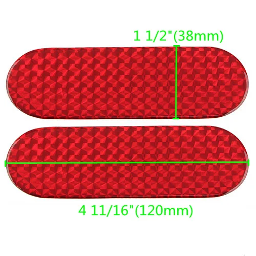 UNDEFINED 10.5cm 12cm Motorcycle Styling Red Reflective Sticker Auto ...