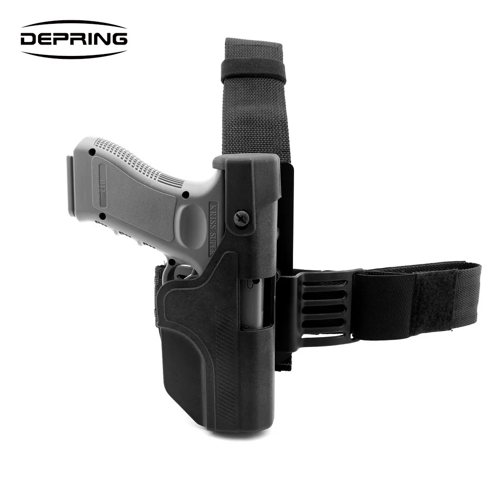 

Tactical Auto Loading Holster Level 3 Automatic Locking Duty Pistol Holster Drop Leg Thigh Holster for Glock 17 19 23