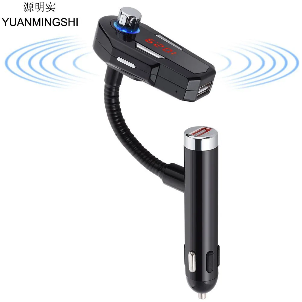 YUANMINGSHI Bluetooth Автомобильный fm-передатчик двойной USB 2.4A/1A автомобильное зарядное устройство Hands-free автомобильный комплект для смартфонов