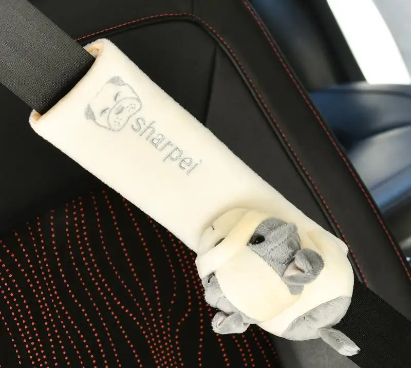 Мультяшная обивка ремней для автомобильных сидений, милые детские Наплечные ремни безопасности, защита на плечо, корейский стиль, 1 шт - Color Name: Orange