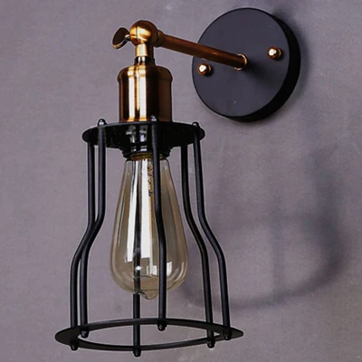 

Free shiping LOFT E27 Vintage Industrial wall Lights Countryside Small Black Metal Lamps Edison Lighting Fixtures wholesale