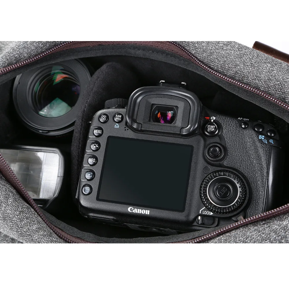 K& F концепция серый Профессиональный Наплечная Сумка для камеры DSLR SLR нейлоновая сумка для EOS 5D 5DS/7D/6D 750D/7100D/800D