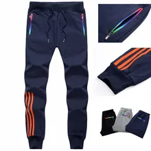 M-5XL мужские повседневные брюки брюки мужские брюки спортивные брюки прилегающего кроя хлопковые бегущие штаны в полоску Бодибилдинг Спортзал спортивная одежда