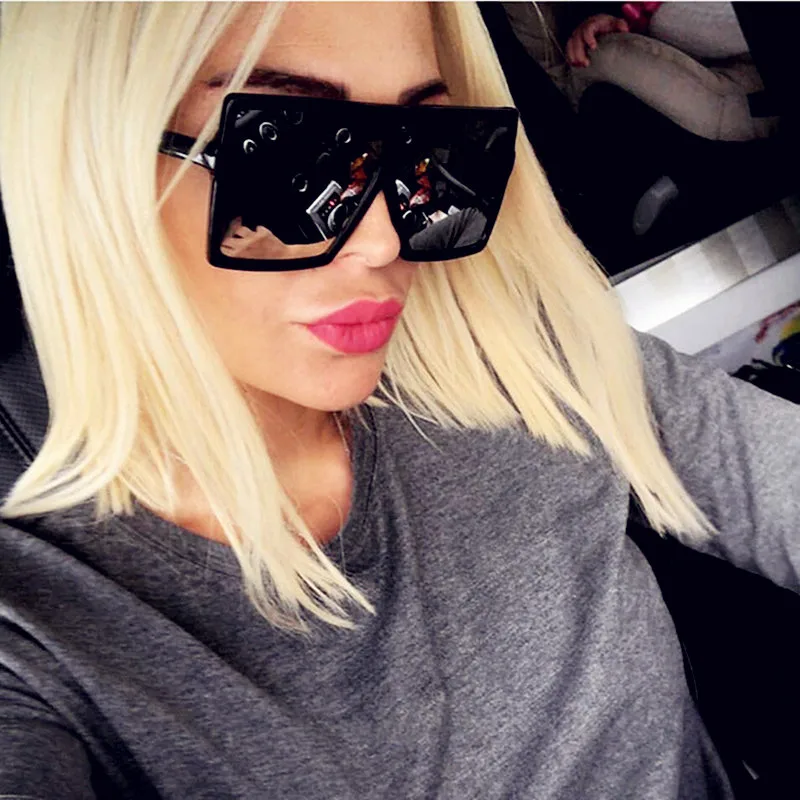 2019 New Square Sunglasses Oversized Women Luxury Brand Designer Classic Sun Glasses Female Retro Vintage Shades Eyewear