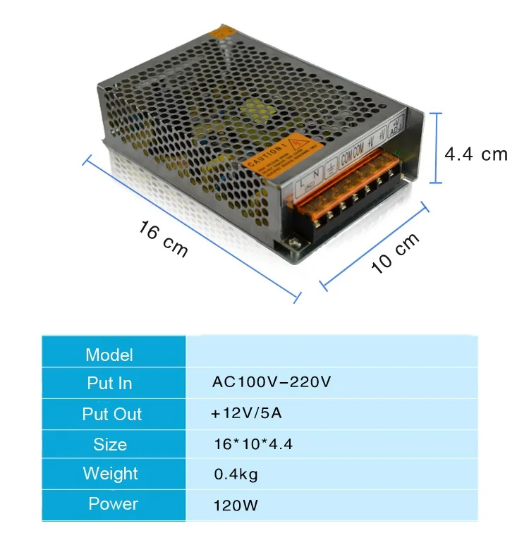 12V5A 60 Вт Питание переключатель, металлический корпус трансформатор для CCTV Камера безопасности Системы с AC110-240V Вход для двери Применение только в том случае