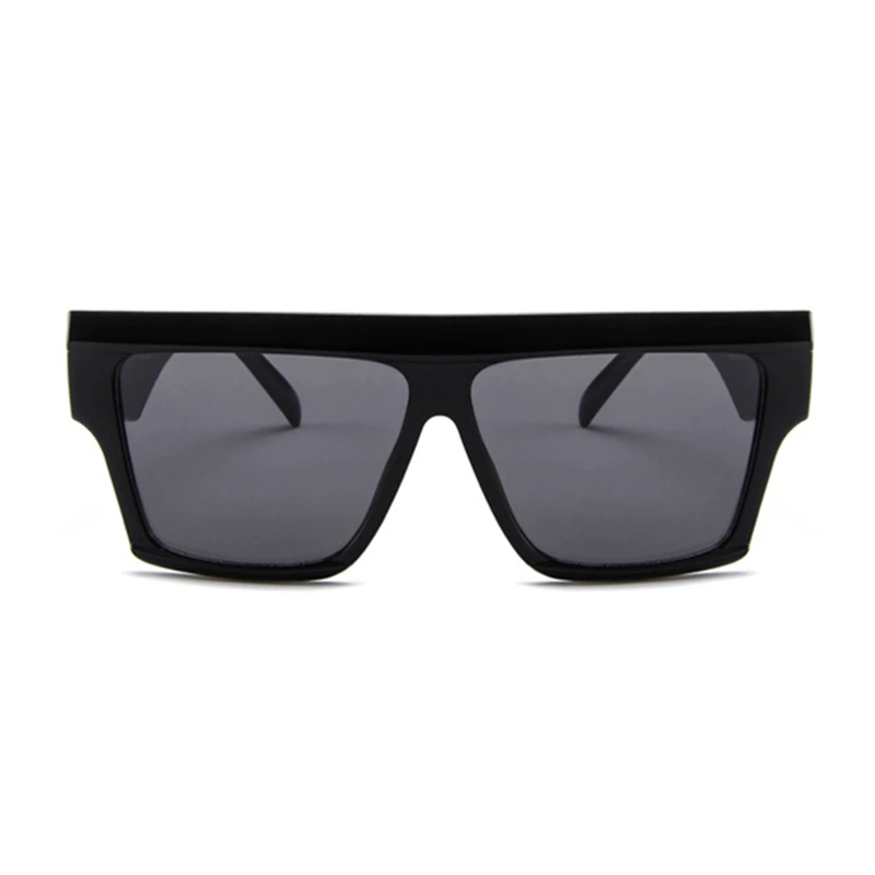 Квадратные Солнцезащитные очки больших размеров для мужчин и женщин с плоским верхом, модные цельные солнцезащитные очки с линзами для женщин, брендовые зеркальные очки оттенков
