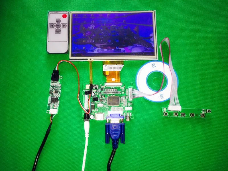 for INNOLUX 7 inch Raspberry Pi LCD Touch Screen Display TFT Monitor AT070TN92 with Touch screen Kit HDMI VGA Input Driver Board