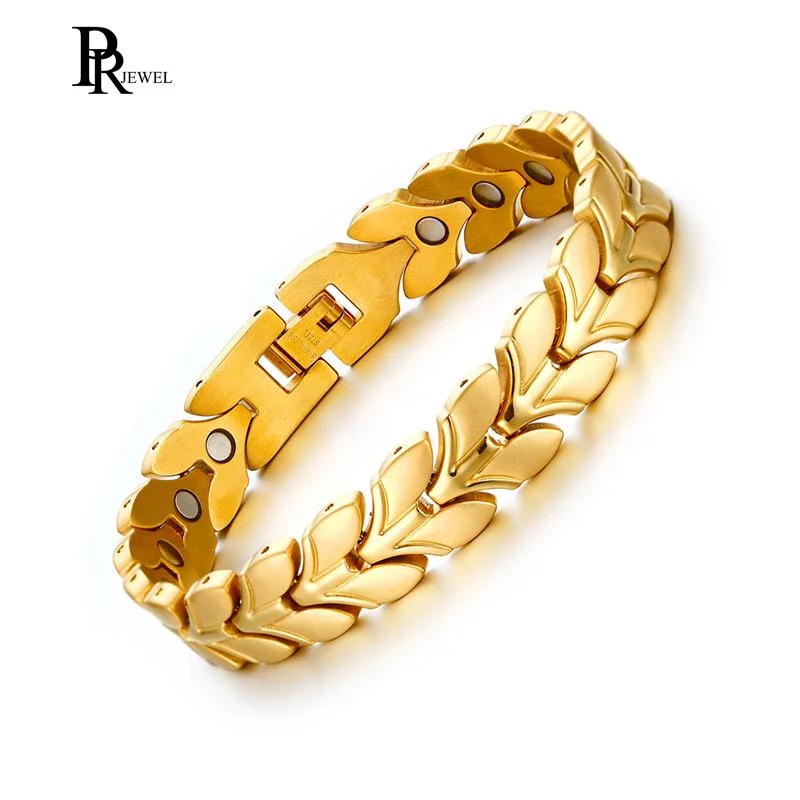 Buy Stainless Steel Gold Therapy Bracelet