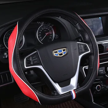

D Shape Car Steering Wheel Cover Leather 38cm For Volkswagen Golf Polo Suzuki Swift 2018 2019 For Audi TT Auto Car Accessories