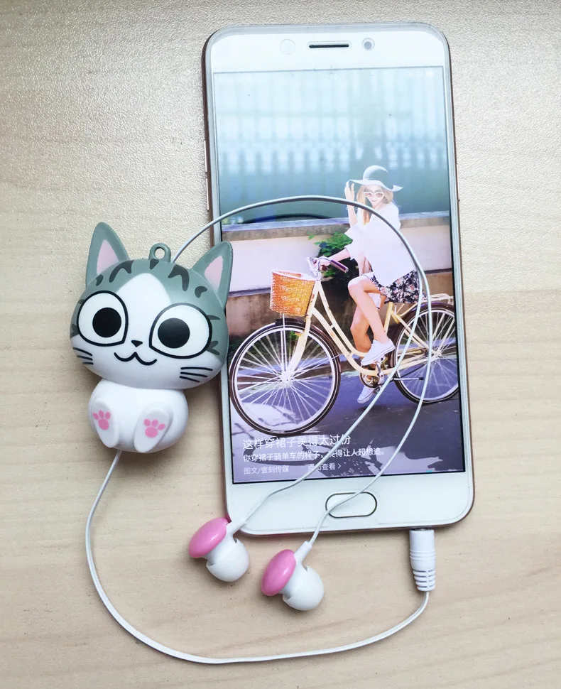 New In-ear Earphones Cute Cartoon Cat Panda Cheese Earplugs Retractable Automatic Headset for Iphone Android Kid Girls Gifts     (15)