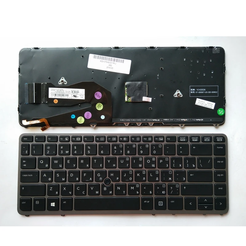 

RU New FOR HP for EliteBook 840 G1 850 G1 ZBook 14 HP 840 G2 black Laptop Keyboard Russian backlight