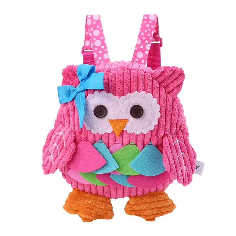 

Cute Cartoon Baby Toddler Kids Boy Girl Mini Owl Backpack Schoolbag Shoulder Bag Gift Pink Color