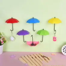 Colorful Umbrella Wall Hook Key Hair Pin Holder Organizer Decorative 3 pcs