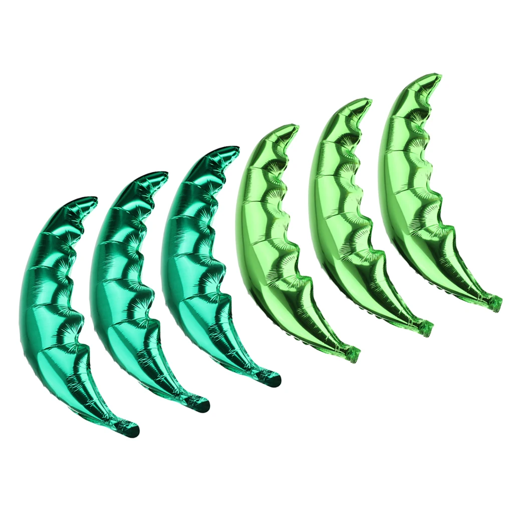 6x Palm Tree Leaf Green Hawaiian Beach Party Balloon Wedding Decor