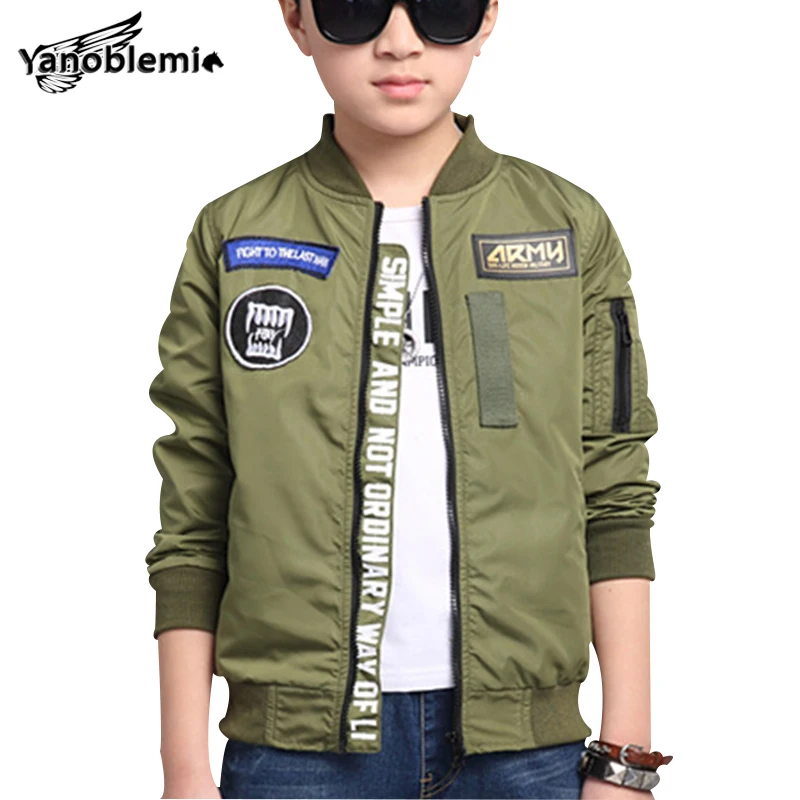 Children Spring Baseball Sport Jackets Boys Letter Outwear Boy Bomber Pattern Jacket Kids Zipper Clothes Children