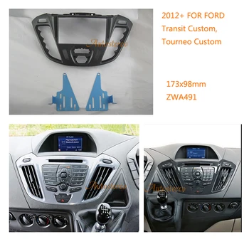 

ZW11-491 Car Radio Stereo 2DIN Fascia Panel Refitting Frame Trim Install Mount Kit for FORD Transit Custom, Tourneo Custom 2012+