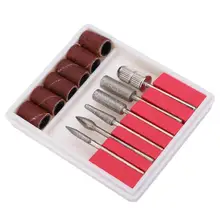 12 шт./компл. и сверлами для ногтей электрическая пилка для ногтей кусачки для кутикулы Советы чистый заусенцев шлифовальный станок для маникюра ногтей шлифовальные ленты для маникюра