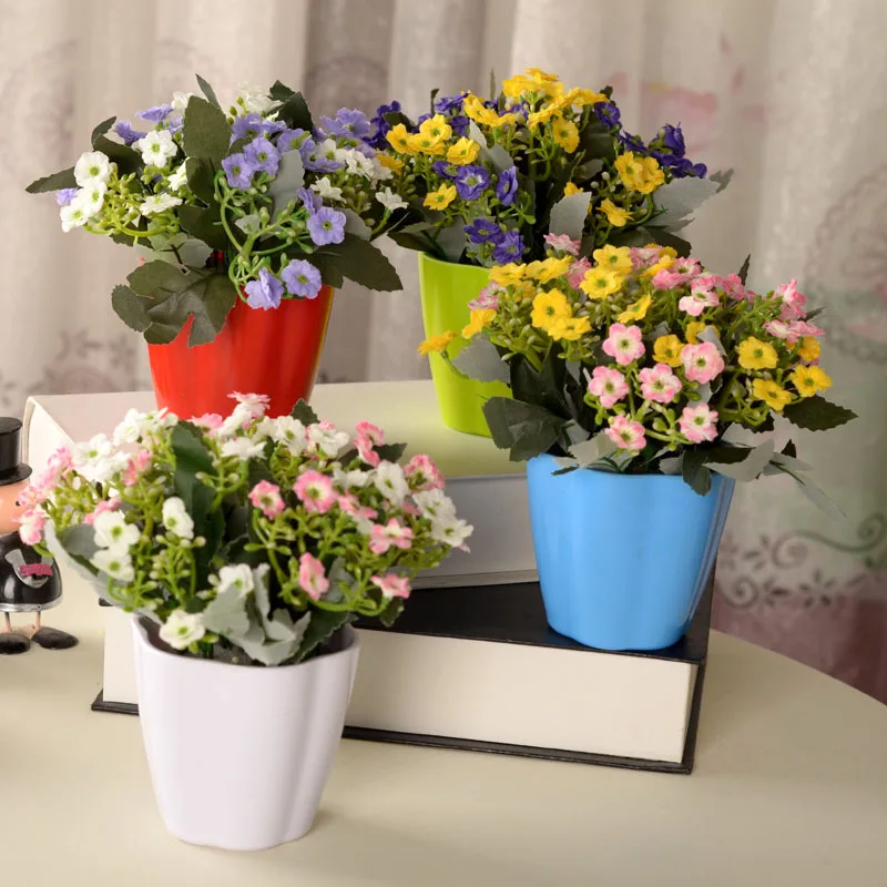 Flone Artificial Plants Silk Milan Bouquet Fake Flowers Orchid Wedding Flower Wall Garden Decoration Home Decoration Accessories (5)