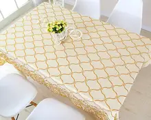 Fyjafon PVC Table Cloth Waterproof Oilproof Rectangular Tablecloth Very Thick Anti-slip Muti-sized