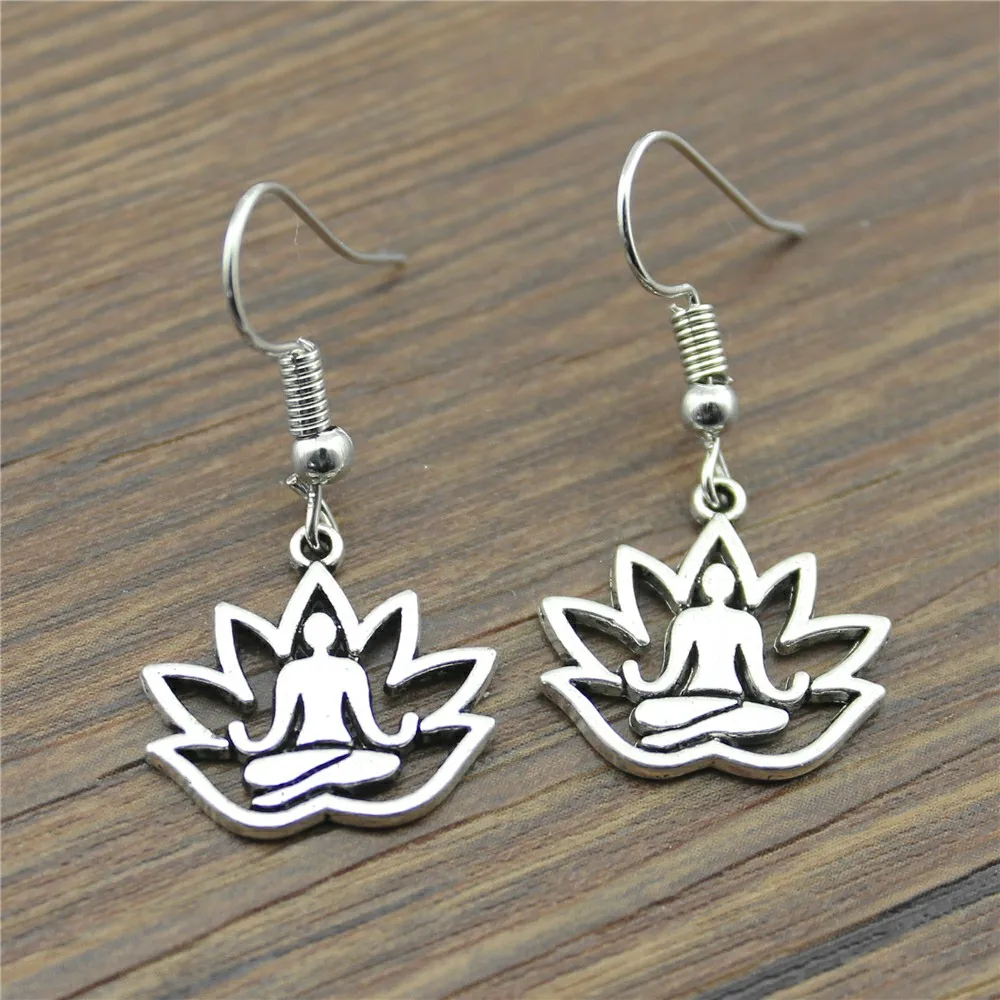 

Lotus Buddha Statue Drop Earrings Fashion Lotus Buddha Statue Earrings Danging Lotus Buddha Statue Earrings For Women